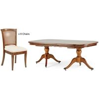 willis and gambier lille 6 8 twin pedestal dining set with 6 chairs