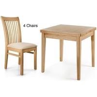 Willis and Gambier Spirit Oak Flip Top Dining Table with 4 Chairs