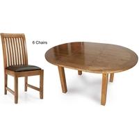 Willis and Gambier Originals Bretagne Round Extending Dining Set with 6 Chairs