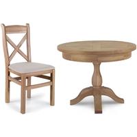willis and gambier tuscany hills round fixed top dining set with 4 fab ...