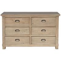 Willis and Gambier West Coast Pine Chest of Drawer - 6 Drawer Wide