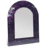 Wilde Java Purple Mosaic Arch Mirror