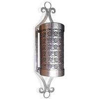 wilde java silver moroccan wall candle holder