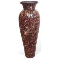 Wilde Java Bronze Mosaic Tiger Lip Vase 100cm