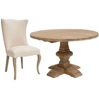 Willis and Gambier Revival Hampstead Round Dining Set with 4 Barcelona Chairs