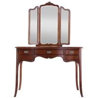 Winsor Olivia Solid Mahogany Dressing Table with Triple Mirror