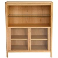 willis and gambier kennedy oak glazed display cabinet low