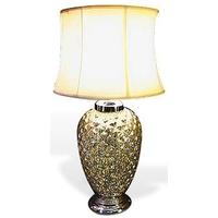 wilde java pineapple glass table lamp and cream shade