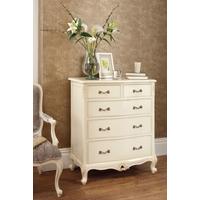 winsor rococo soft white painted chest of drawers