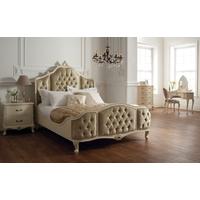 winsor rococo soft white painted upholstered bed with swarovski crysta ...