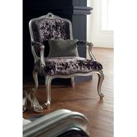 Winsor Rococo Silver Leaf Armchair