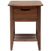 Willis and Gambier Elegance Black Walnut Bedside Table - 1 Drawer