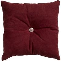 Wine Red Button Cushion with Filling 45cm (Set of 2)