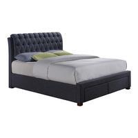 Windsor Double 2 Drawer Bed Frame, Charcoal, Choose Set