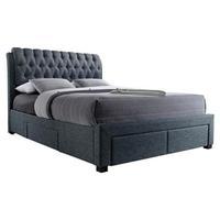 Windsor King 4 Drawer Bed Frame, Charcoal, Choose Set