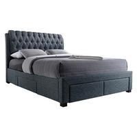 Windsor Double 4 Drawer Bed Frame, Charcoal, Choose Set