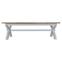 Winchester 2.5m Cross Extendable Dining Table, Grey/Oak