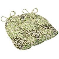 william morris buttoned effect seat pad cotton