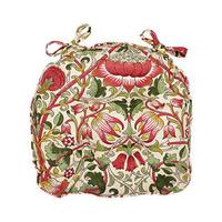 William Morris Buttoned-effect Seat Pad, Cotton