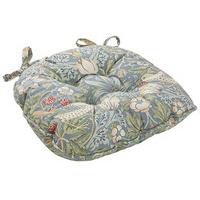 william morris buttoned effect seat pad cotton