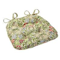 william morris buttoned effect seat pad cotton