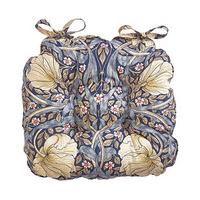 William Morris Buttoned-effect Seat Pad, Cotton