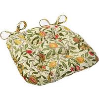 william morris buttoned effect seat pad cotton