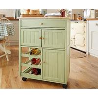 winchcombe kitchen trolley unassembled cotswold green wood