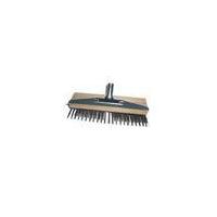 Wire Brush 30 cm with Scraping Edge and Sturdy Metal Handle Holder