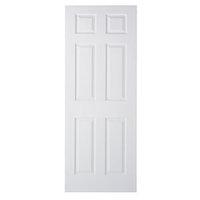 wickes woburn internal moulded door white primed grained 6 panel 1981x ...