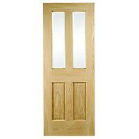 wickes cobham internal oak veneer door glazed 4 panel 1981 x 762mm