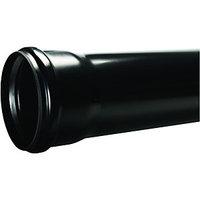 Wickes Soil Pipe Single Socket 2m Black