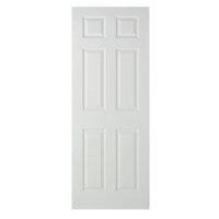 wickes woburn internal moulded door white primed smooth 6 panel 1981 x ...