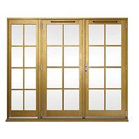 Wickes Albery Georgian Bar Solid Oak Laminate French Doors 8ft with 1 Side Lite 600mm