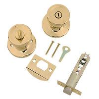 Wickes Privacy Knob Set Brass Finish