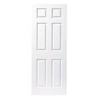 wickes woburn internal moulded door white primed grained 6 panel 1981x ...