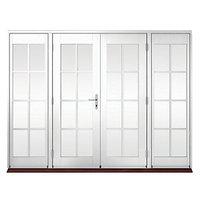 wickes coniston georgian bar softwood french doors 4ft with 2 side lit ...