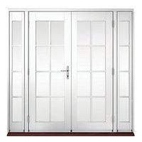 wickes coniston georgian bar softwood french doors 6ft with 2 side lit ...