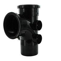 Wickes 110mm Black Soil Pipe 92.5 Deg Branch