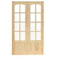 wickes newland internal french doors pine glazed 8 lite 1981 x 1170mm