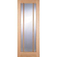 wickes york internal oak veneer door glazed 3 panel 1981 x 838mm