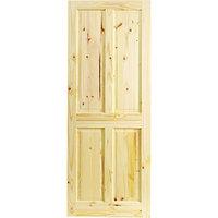 Wickes Chester Internal Softwood Door Knotty Pine 4 Panel 1981x762mm