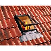 Wickes Skylight Brown Top Hung Clear Glass 550x450mm