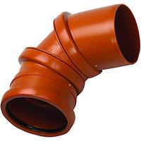 Wickes 110mm Terracotta Drain Adjustable 0 Deg to 90 Deg Single Socket Bend