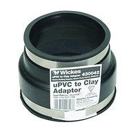 Wickes Clay to 110mm Black PVCu Drain Adaptor