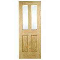 wickes cobham internal oak veneer door glazed 4 panel 1981 x 838mm