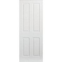 Wickes Stirling Internal Moulded Door White Primed Grained 4 Panel 2040x826 mm