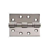 Wickes Grade 11 Fire Rated Ball Bearing Hinge Polished Stainless Steel 102mm 2 Pack