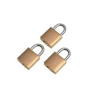 Wickes Padlock Brass 20mm 3 Pack