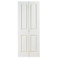 Wickes Stirling Internal Bi-Fold Door White Grained Moulded 4 Panel 1981x686mm